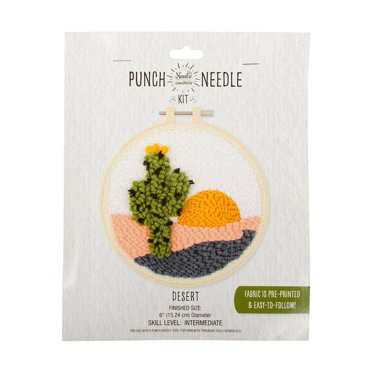 Punch Needle Kit 6" Hoop - Desert